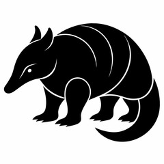 Pangolin silhouette vector icon illustration 
