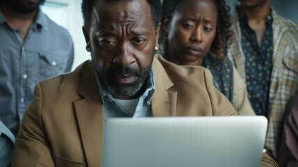 Team Engaged in Laptop Work