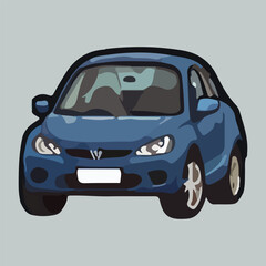 Car vector icon. Isolated simple side car logo illustration.