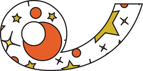 Beautiful star Thai vector font