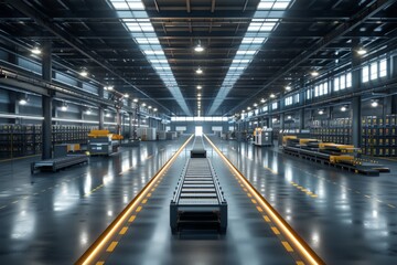 Obraz premium Highlight assembly line operations and safety considerations , 8k