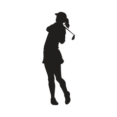 Golf player isolated vector silhouette stock illustration