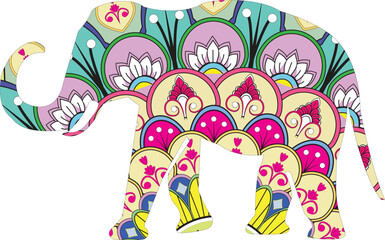 This is simple and vector Elephant Mandala Background and it is editable.