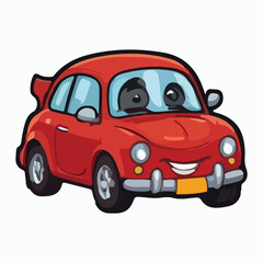 Car vector icon. Isolated simple side car logo illustration.