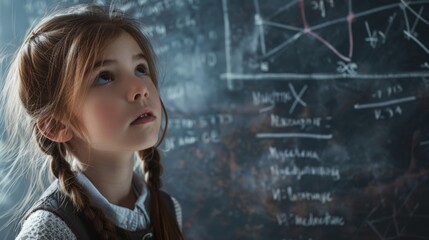 A Curious Child Contemplating Math