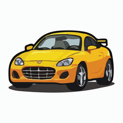 Naklejka premium Car vector icon. Isolated simple side car logo illustration.