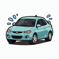 Car vector icon. Isolated simple side car logo illustration.