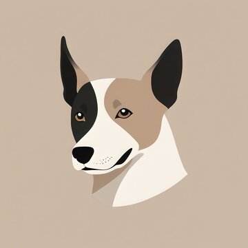 Minimalist abstract Dog Art Emphasis on Composition