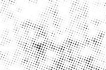 Abstract monochrome halftone pattern. Futuristic panel. Grunge dotted backdrop with circles, dots, point