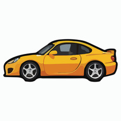 Car vector icon. Isolated simple side car logo illustration.