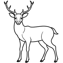 deer silhouette vector illustration