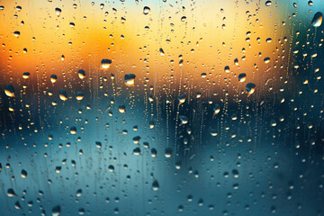 Window with rain drops