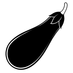 Brinjal silhouette vector illustration