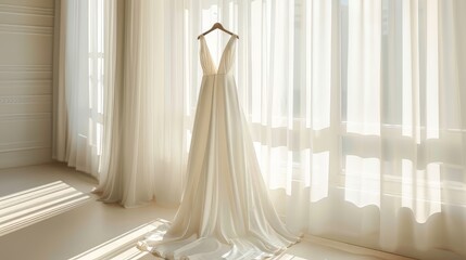Modern minimalist wedding gown design pattern showcasing clean lines and understated elegance