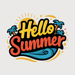 hello summer t shirt design,Print Summer t-shirt design