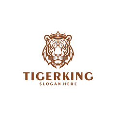 Fototapeta premium The king of tiger logo vector illustration