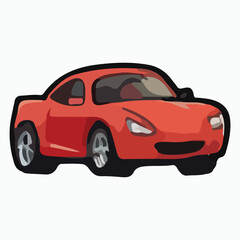 Car vector icon. Isolated simple side car logo illustration.