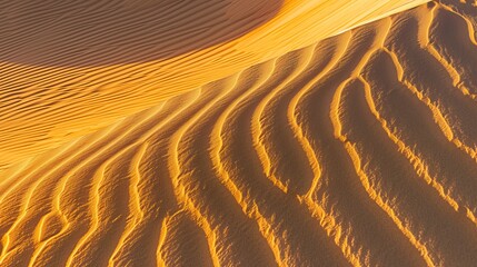 Fine Grains and Shadows of Desert Sand Dune
