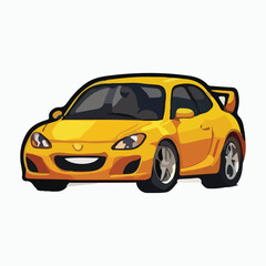 Car vector icon. Isolated simple side car logo illustration.