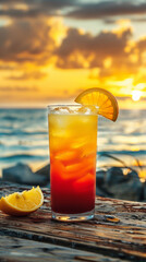 Tequila Sunrise by the Beach, Perfect Summer Cocktail