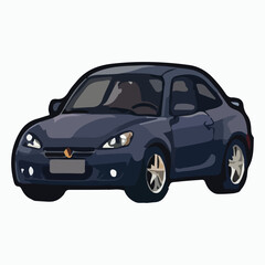 Car vector icon. Isolated simple side car logo illustration.