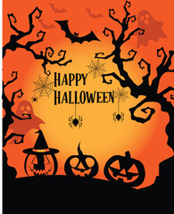 Halloween background with pumpkins.  Halloween  pumpkin. Best Halloween t-shirt design.
