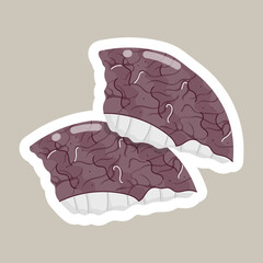 Dried and Fresh Coconuts Flat Stickers 
