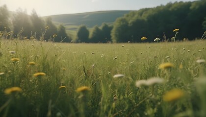 meadow in rustic landscape
