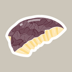 Dried and Fresh Coconuts Flat Stickers 
