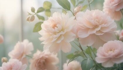 delicate romantic peony flowers backgruond