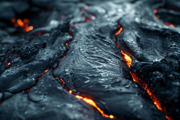 Intense lava flowing, power of nature 8k wallpaper background