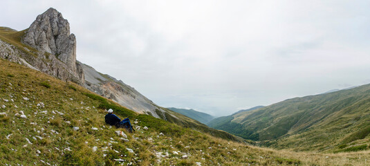 A panoramic view from the climb and from the ridge to the Ljuboten peak on Shar Mountain.
