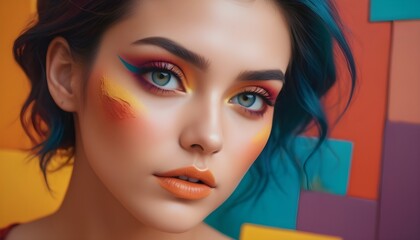 portrait of a woman in make up