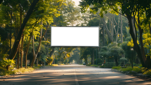 Mockup Blank Marketing Billboard, Outdoor advertisement and promotion, Empty, Template, Transparent, cut out