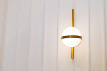 Modern gold lamp on wall for home decor,Interior design of dining room or living room.