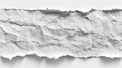   A halved, white paper sheet heavily coated with white paint - obrazy, fototapety, plakaty