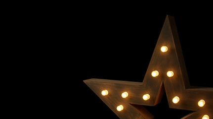 Wooden star wistar, light bulbs, light, glow, illuminate, wooden, decoration, shape, energy,...