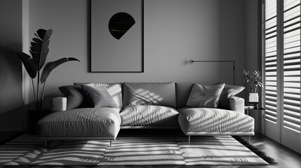 Chic Monochrome Living: Comfort and Style