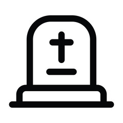 Simple Tombstone icon. The icon can be used for websites, print templates, presentation templates, illustrations, etc