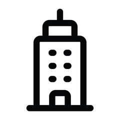 Simple Skyscraper icon. The icon can be used for websites, print templates, presentation templates, illustrations, etc