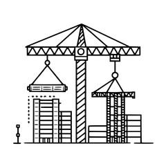 construction icon, crane icon, building icon, industry icon, business icon, architecture icon, house icon, development icon, industrial icon, machine icon, crane, construction, building, vector, indus