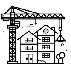 construction icon, crane icon, building icon, industry icon, business icon, architecture icon, house icon, development icon, industrial icon, machine icon, crane, construction, building, vector, indus