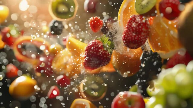 A fruit salad with a lot of fruit in it