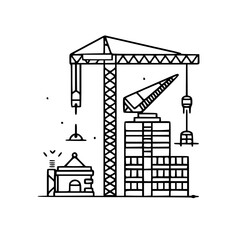 Obraz premium construction icon, crane icon, building icon, industry icon, business icon, architecture icon, house icon, development icon, industrial icon, machine icon,