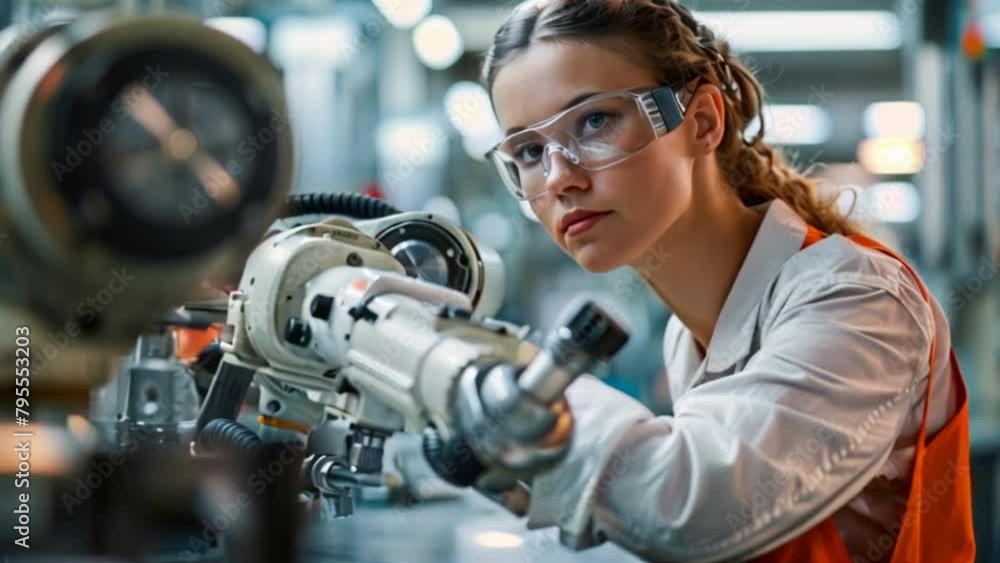 Poster as a team of project engineers and female workers, the factory is tasked with increasing productivit