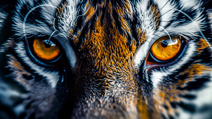 Close up photo of wild tiger .