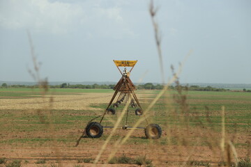 irrigation system in field