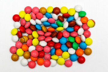 Many different pills on white background, flat lay,