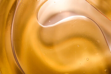 Golden oil similar to serum.