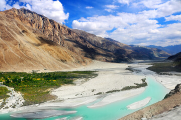 Spectacular view mountains and landscapes of Ladakh, India.